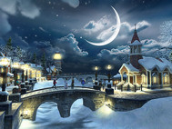 Snow Village 3D Screensaver screenshot